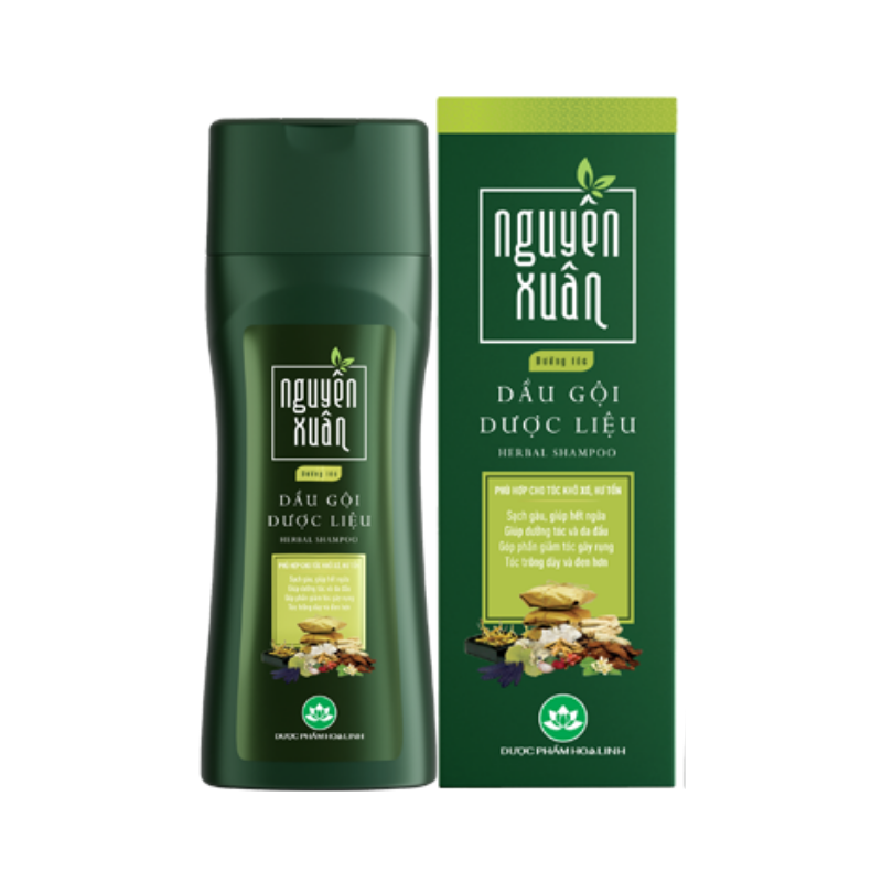 Khám phá Dầu Gội Dược Liệu Nguyên Xuân Dưỡng Tóc Cho Tóc Hư Tổn 260g - Xanh Rêu thuộc nhóm gội nguyên xuân