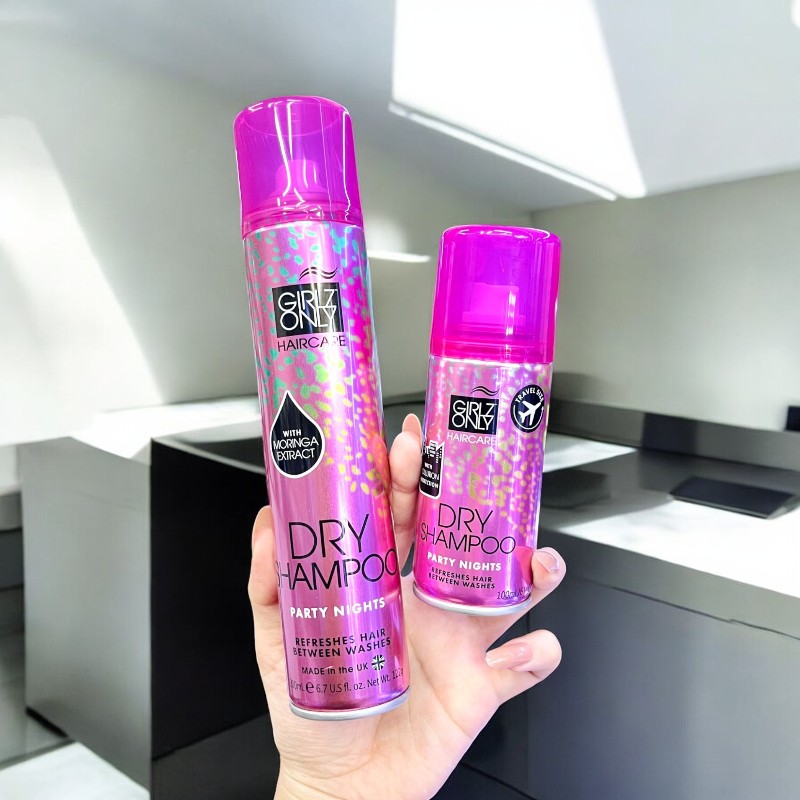 Dầu Gội Khô Girlz Only Party Nights Màu Hồng 200ml Hương Nước Hoa