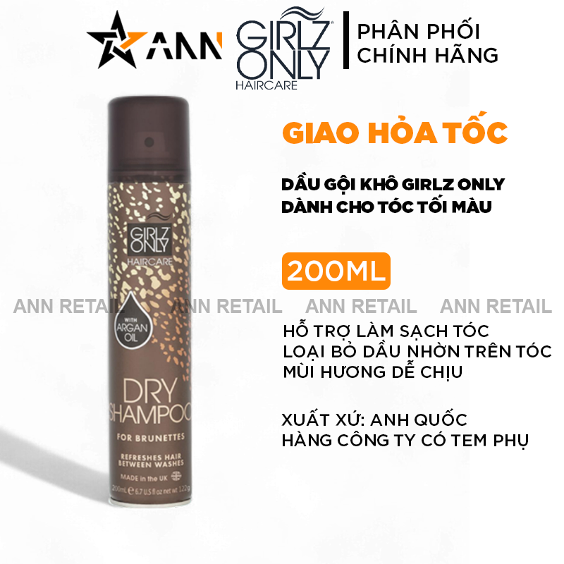 Thiết kế chai xịt 200ml phiên bản dành cho tóc tối màu