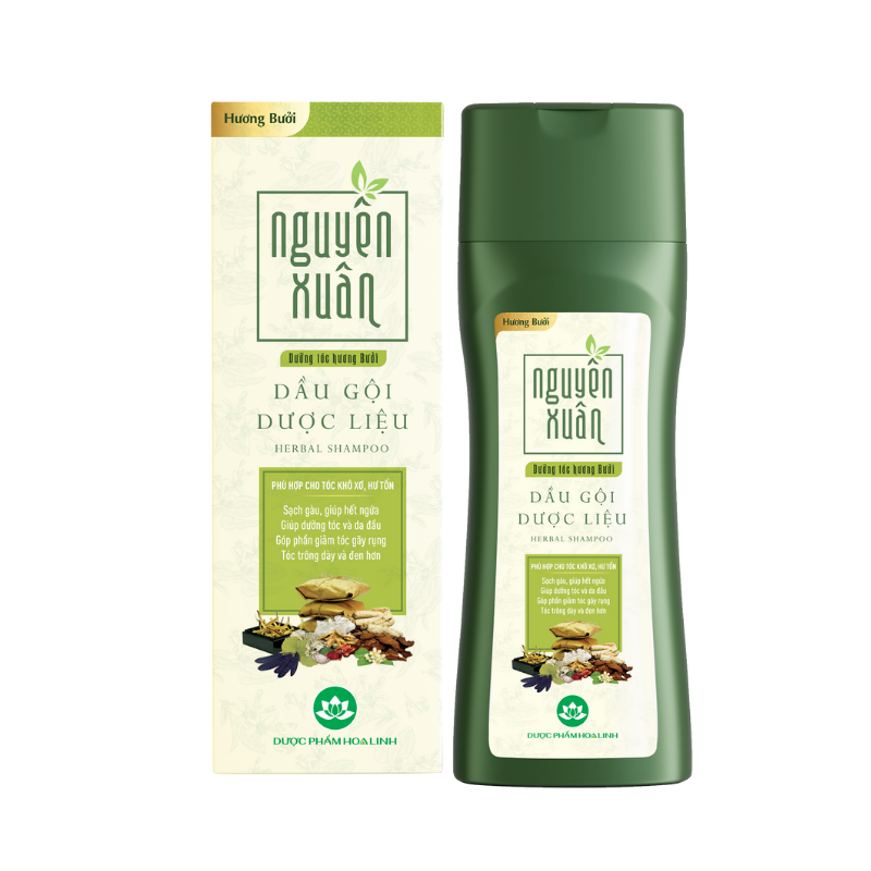 Hình ảnh Dầu Gội Nguyên Xuân Dược Liệu Dưỡng Tóc Hương Bưởi 250ml - Xanh Lá Nhạt trong bộ sưu tập gội nguyên xuân