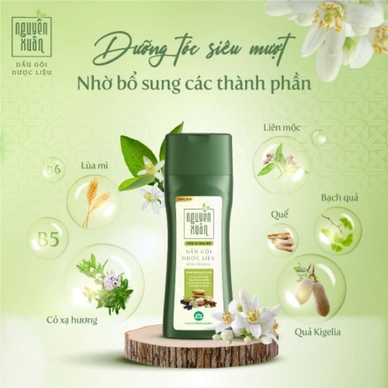 Dầu Gội Dược Liệu Nguyên Xuân Dưỡng Tóc Hương Bưởi 250ml