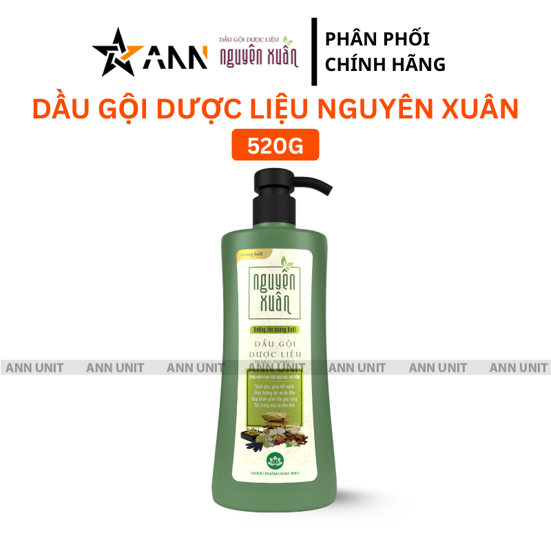 Dầu Gội Dược Liệu Nguyên Xuân Dưỡng Tóc Hương Bưởi 520g