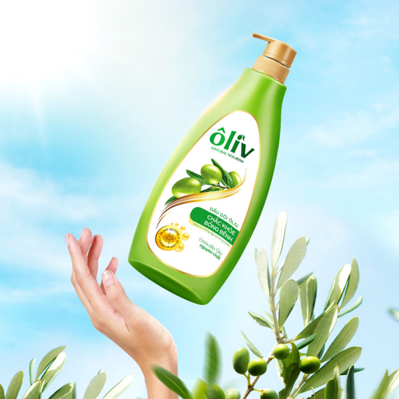 Dầu Gội Ôliv Ôliu Chắc Khỏe Bồng Bềnh 650ml Tặng Dầu Tắm Oliu 3X Dưỡng Ẩm