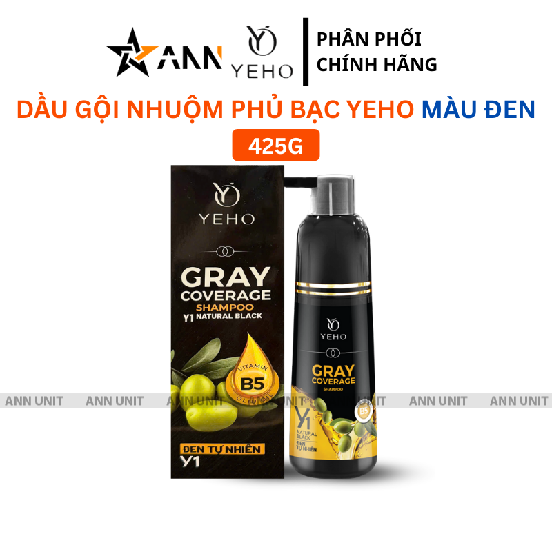 Dầu Gội Phủ Bạc Yeho Y1 Màu Đen 425g