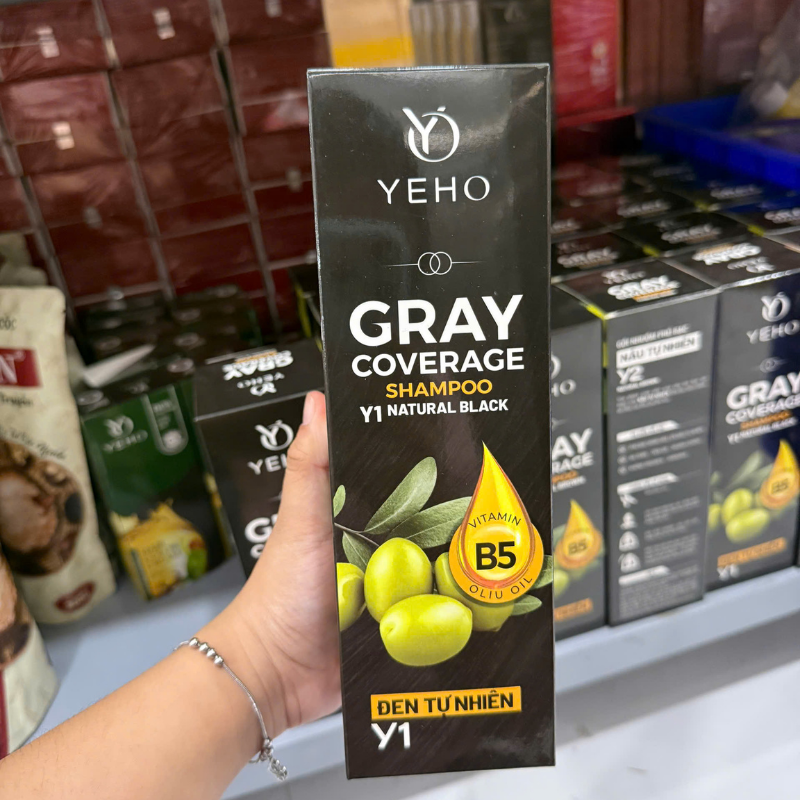Dầu Gội Phủ Bạc Yeho Y1 Màu Đen 425g