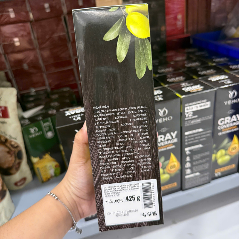 Dầu Gội Phủ Bạc Yeho Y1 Màu Đen 425g