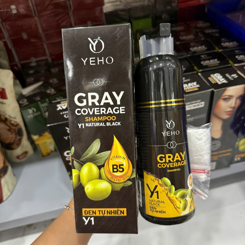 Dầu Gội Phủ Bạc Yeho Y1 Màu Đen 425g