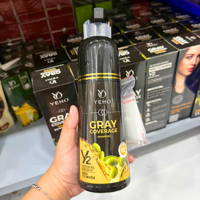Dầu Gội Phủ Bạc Yeho Y2 Màu Nâu 425g