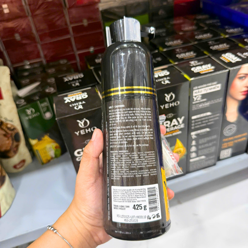 Dầu Gội Phủ Bạc Yeho Y2 Màu Nâu 425g