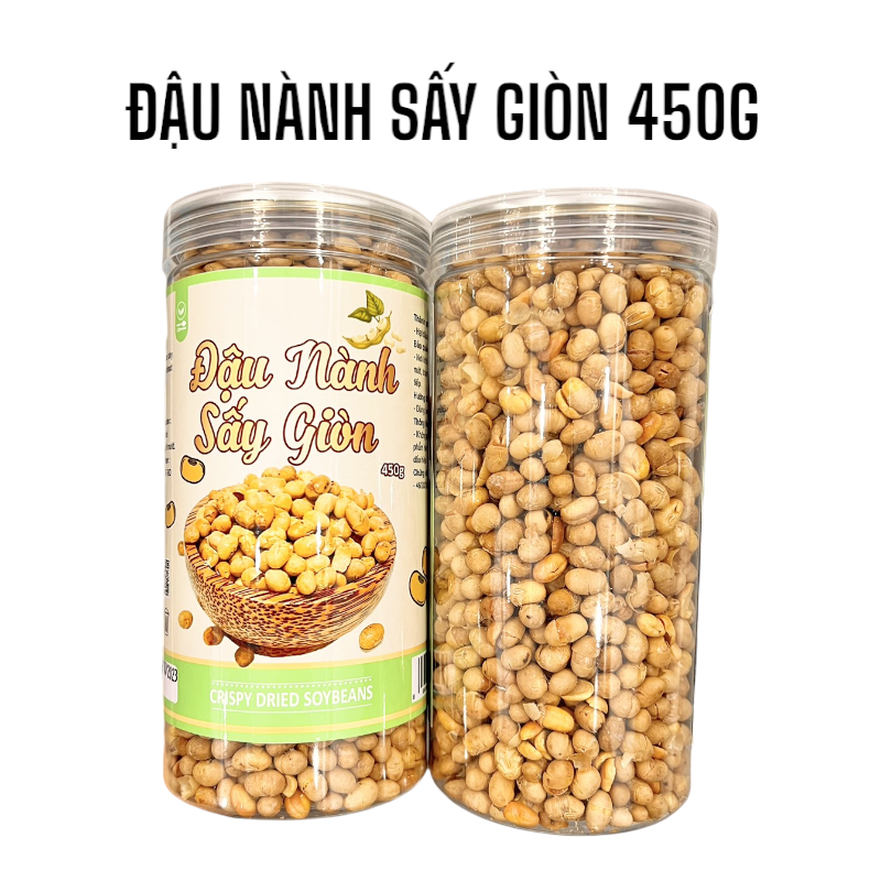 Hình ảnh tổng quan hộp đậu nành sấy giòn 450g