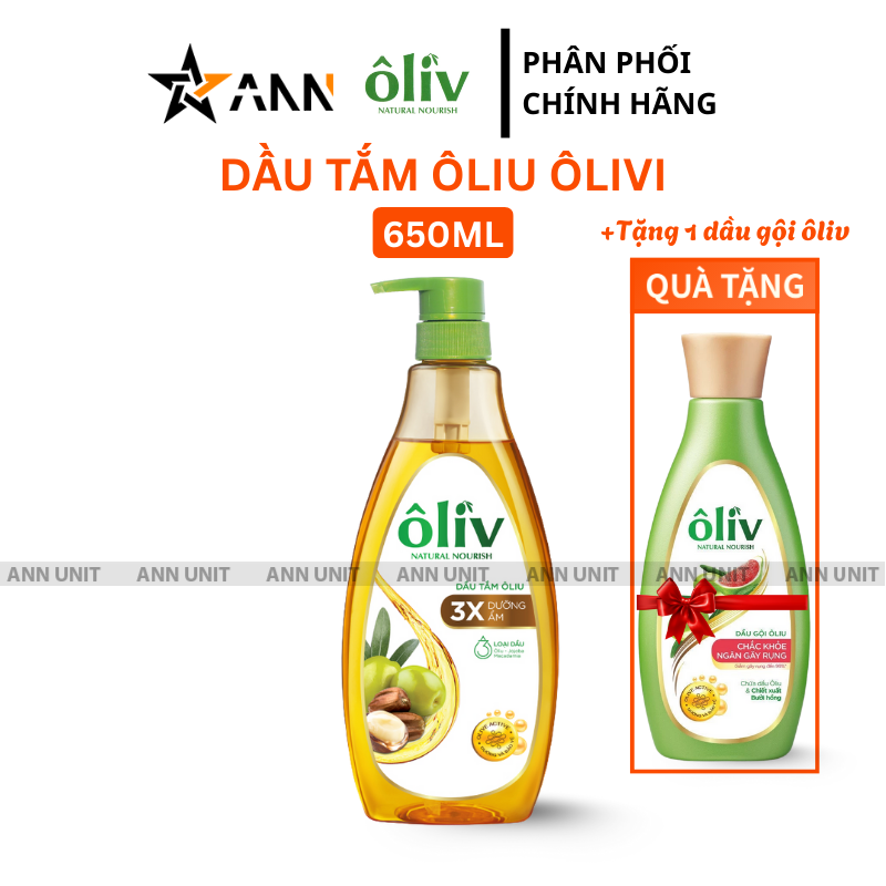 Hình chai 650ml và quà tặng dầu gội đi kèm