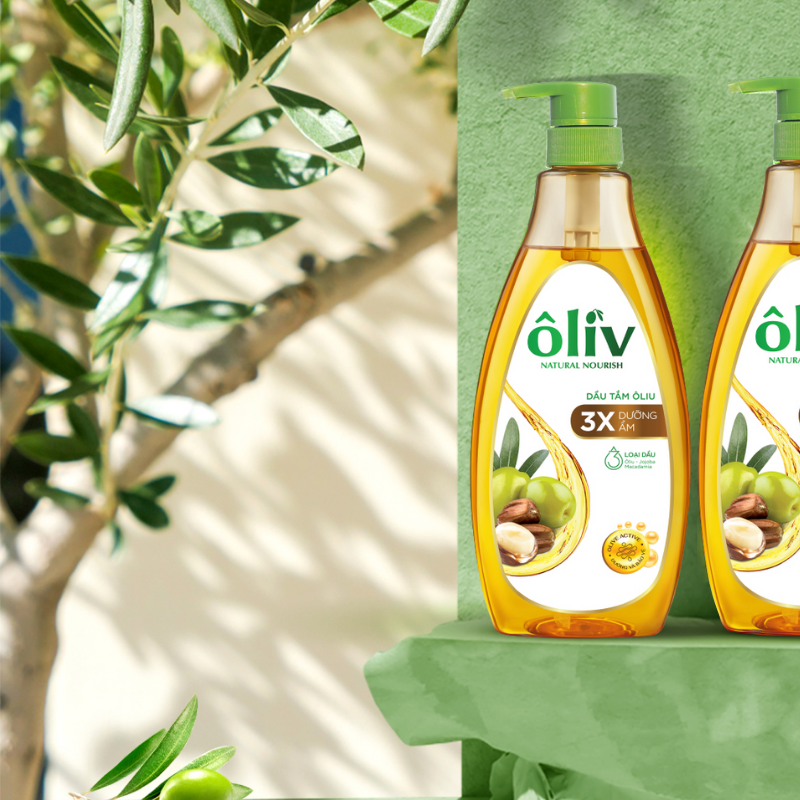 Dầu Tắm Ôliv Ôliu 3X Dưỡng Ẩm 650ml - Tặng Dầu Gội Ôliu Giúp Giảm Gãy Rụng Tóc