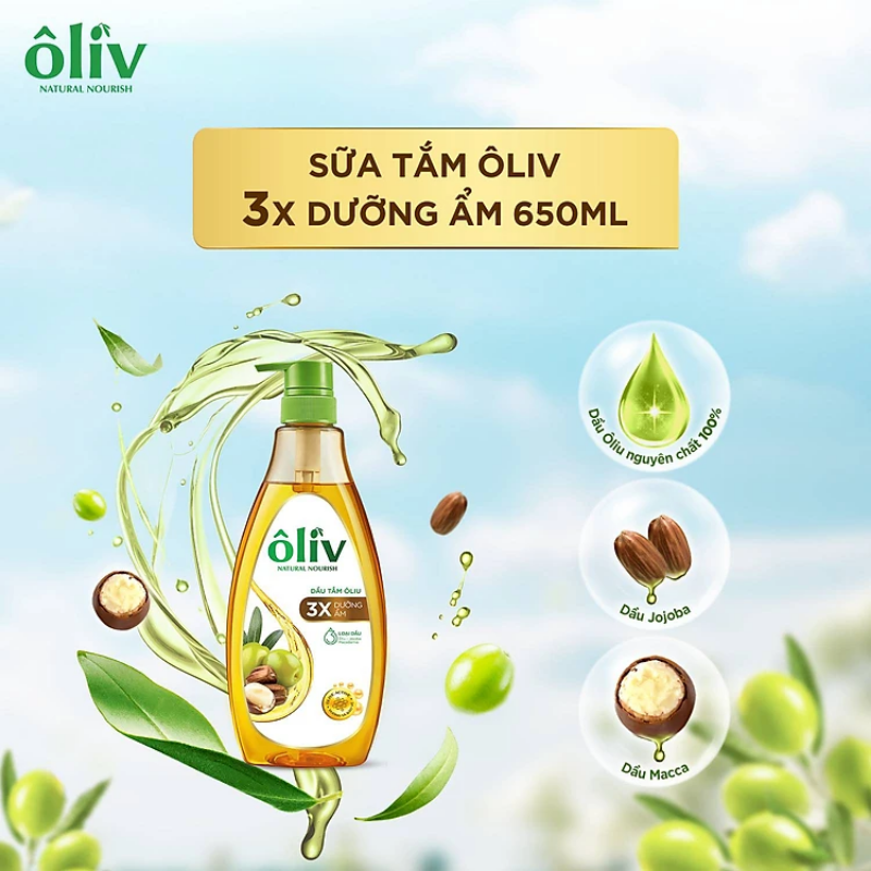 Hình ảnh nhận diện dòng 3X dưỡng ẩm và 3 loại dầu