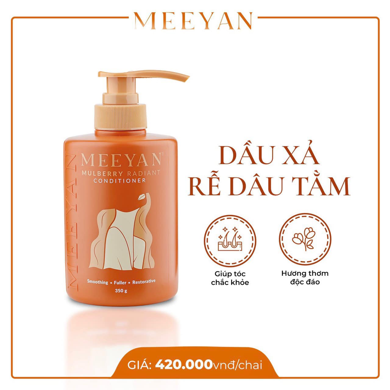 Hình chai dầu xả với dung lượng 350g và thông tin nổi bật của sản phẩm