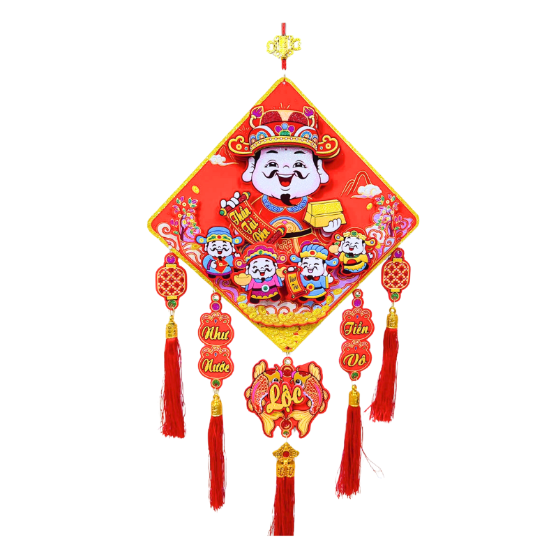 Khám phá Dây reo 3d Vuông Tràn Trí Tết 40cm thuộc nhóm dây treo tết