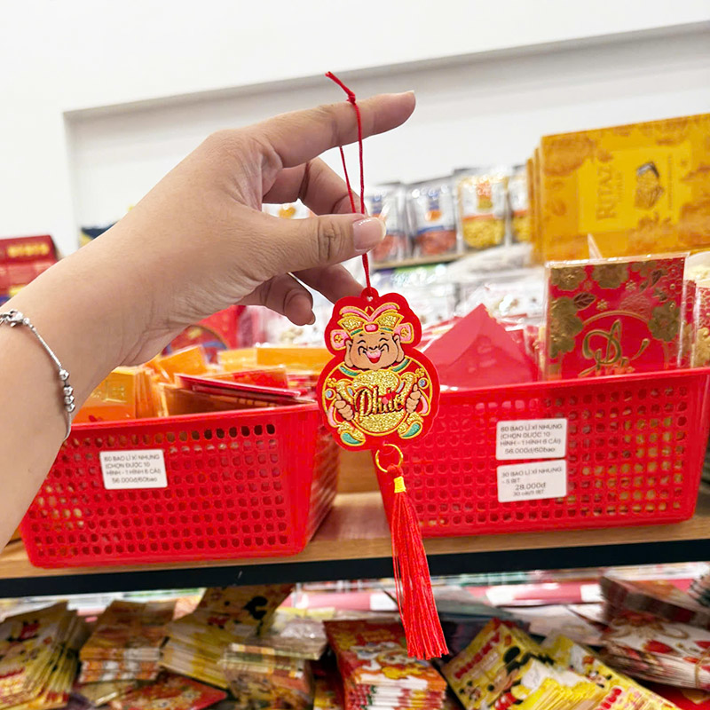 Dây Treo Thần Tài May Mắn Chữ Phúc Trang Trí Tết