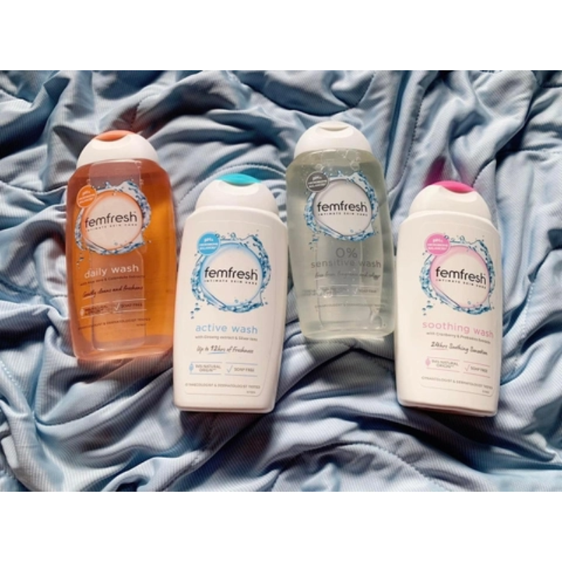 Dung Dịch Vệ Sinh Phụ Nữ Femfresh Active Wash Màu Xanh Dương 250ml
