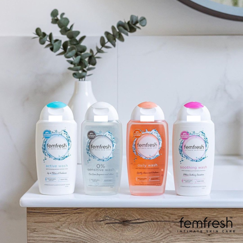 Dung Dịch Vệ Sinh Phụ Nữ Femfresh Active Wash Màu Xanh Dương 250ml