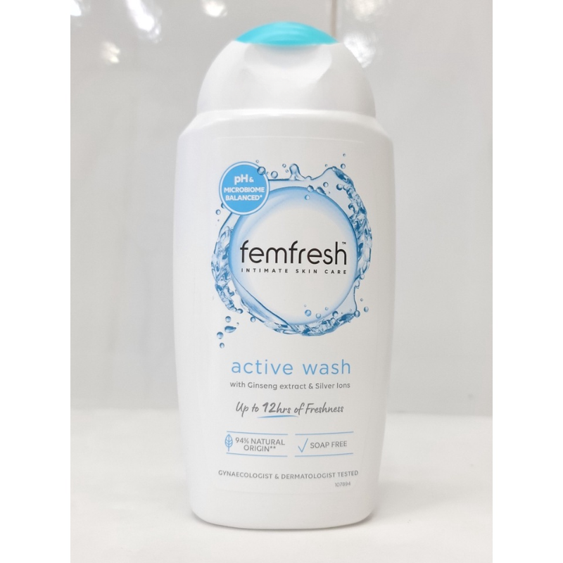 Dung Dịch Vệ Sinh Phụ Nữ Femfresh Active Wash Màu Xanh Dương 250ml
