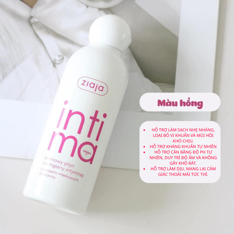 Dung Dịch Vệ Sinh Phụ Nữ Ziaja Intima 200ml Màu Hồng