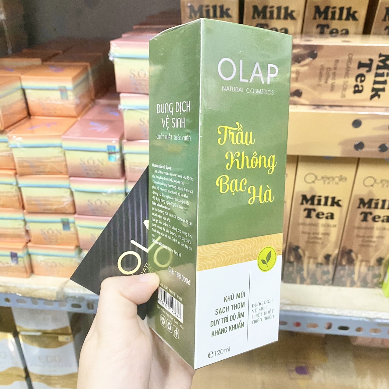 Mặt bên bao bì với thông tin hướng dẫn và lưu ý sử dụng