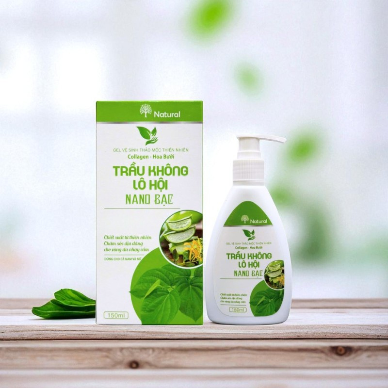 Dung Dịch Vệ Sinh Trầu Không Lô Hội Nano Bạc 150ml