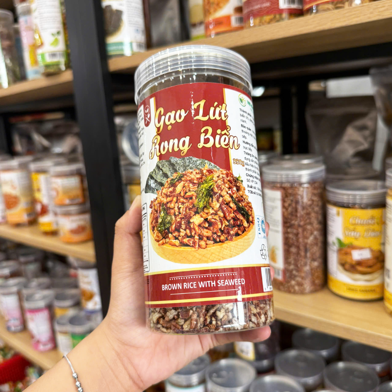 Gạo Lứt Rong Biển Thơm Giòn 350g Hộp PET