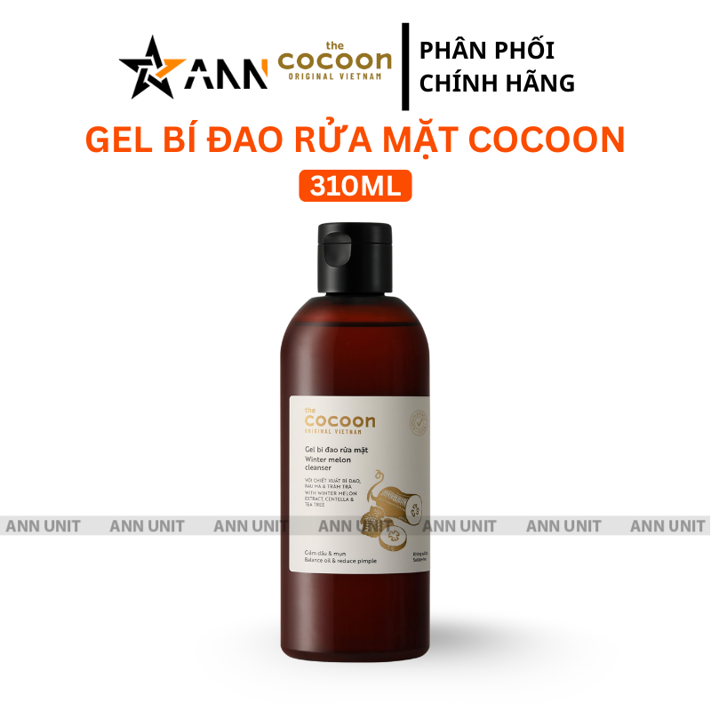 Thiết kế chai gel rửa mặt bí đao dung tích 310ml