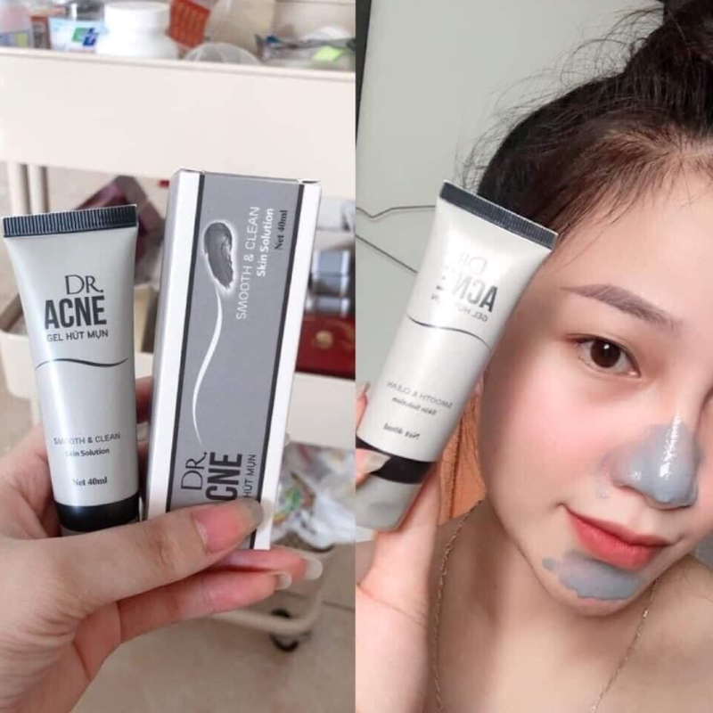 Tuýp gel và lớp sản phẩm được thoa tập trung ở vùng mũi.
