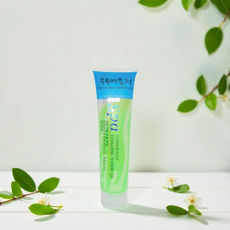Gel Tẩy Tế Bào Da Chết Body Spa Exfoliating Shower Gel 350ml Màu Xanh Lá