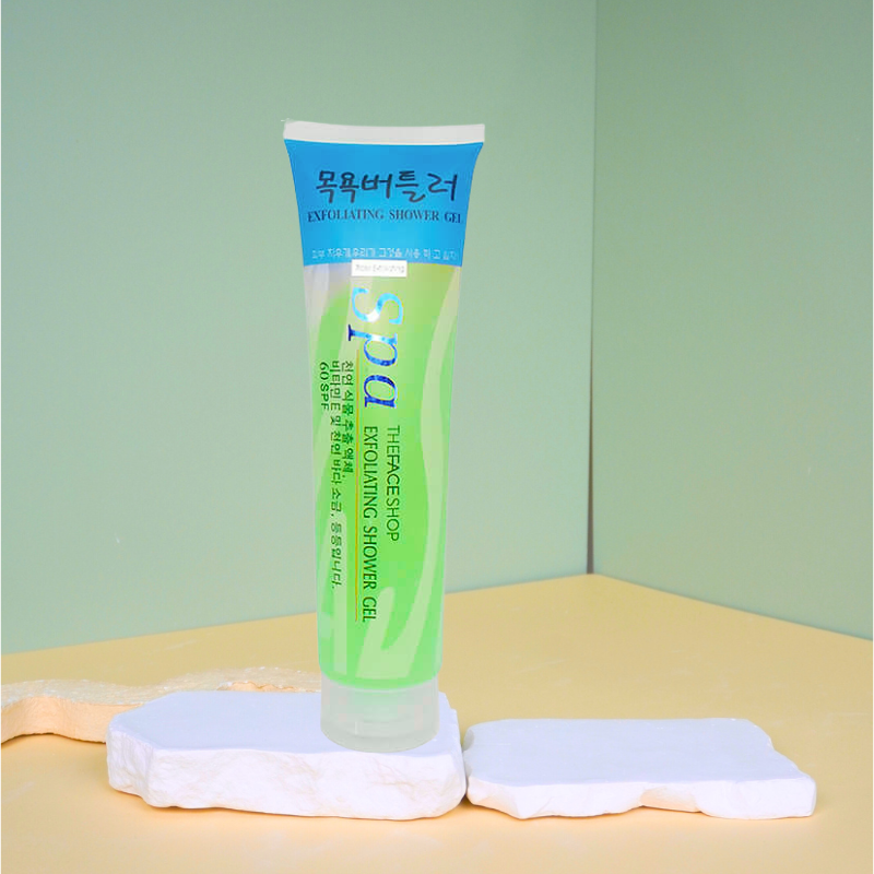 Gel Tẩy Tế Bào Da Chết Body Spa Exfoliating Shower Gel 350ml Màu Xanh Lá