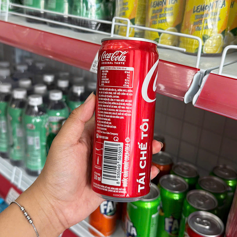1 Thùng Nước Ngọt Coca Cola Vị Nguyên Bản Lon (320ml*4 hộp*6 lon)
