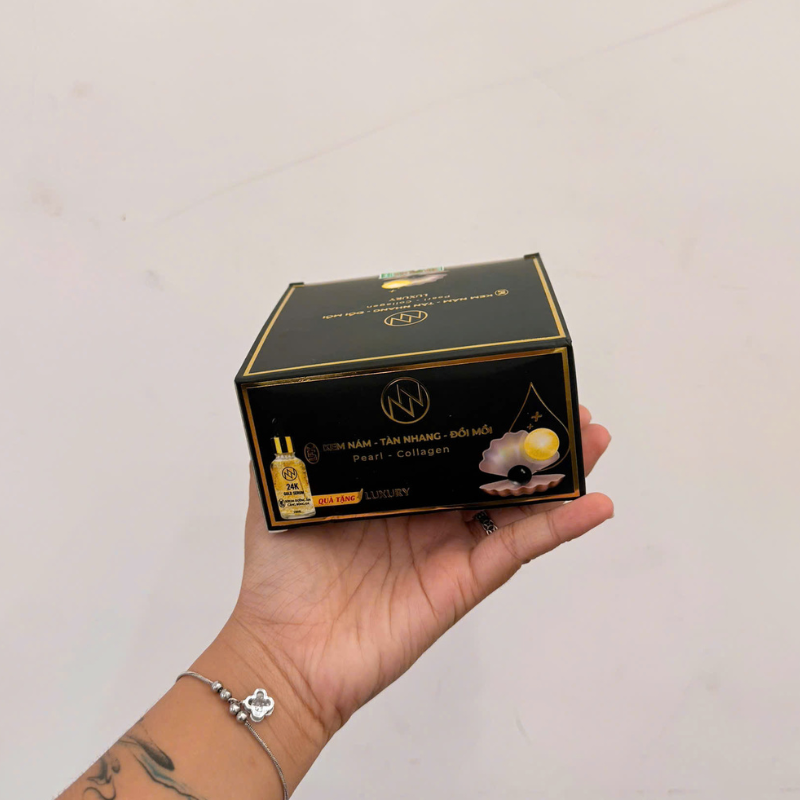 Combo Tái Tạo Ngọc Trai Đen NN Luxury Serum 10ml & Kem Face 10g