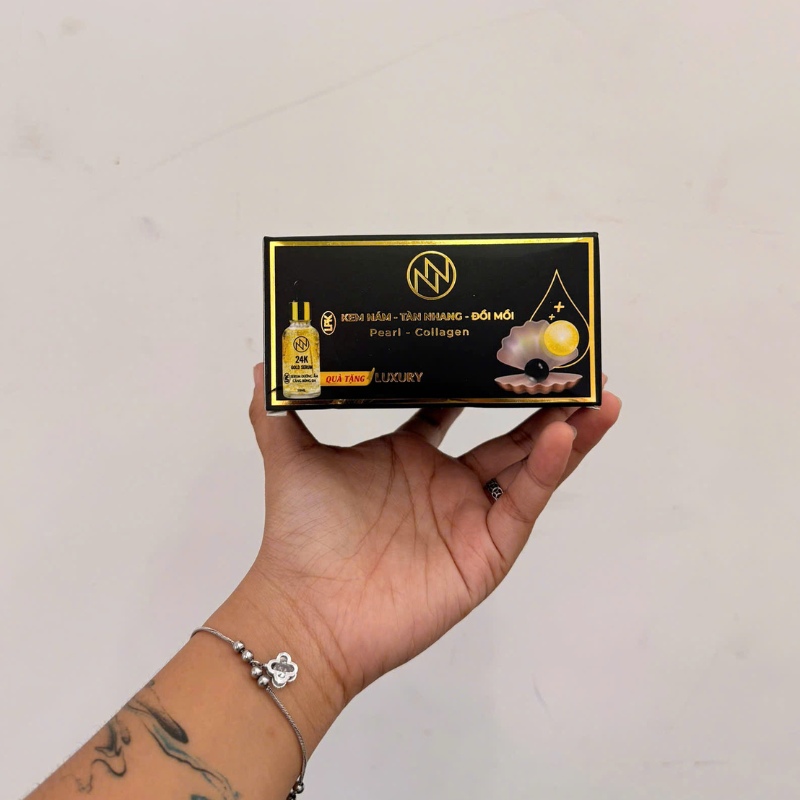 Combo Tái Tạo Ngọc Trai Đen NN Luxury Serum 10ml & Kem Face 10g