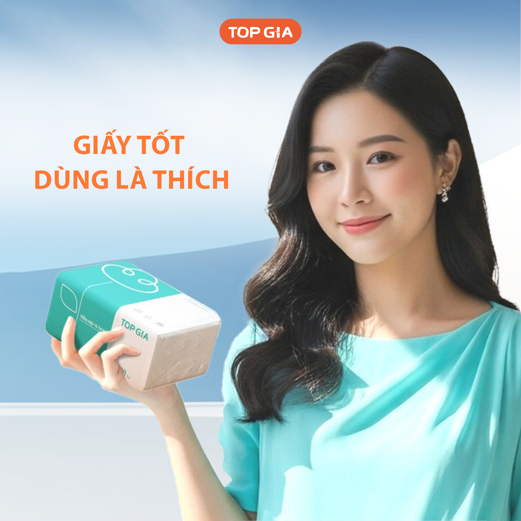 Top Gia Giấy ăn 1 bịt 10 gói nhỏ 3 màu