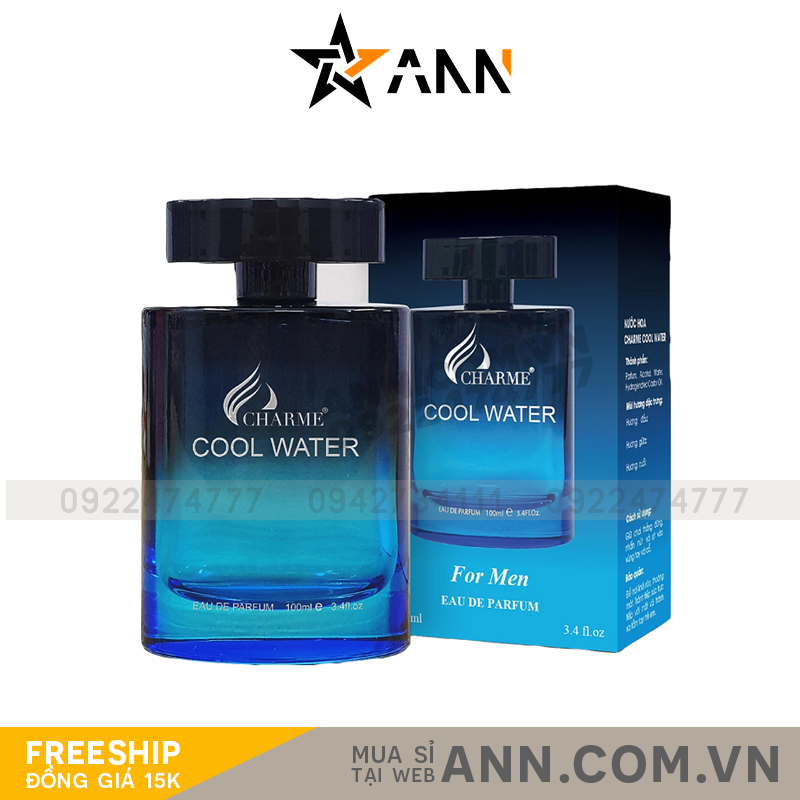 Nước Hoa Nam Charme Cool Water Eau De Parfum 100ml
