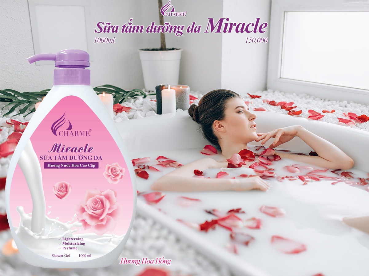 Hình ảnh phiên bản hương hoa hồng với tông màu hồng đặc trưng