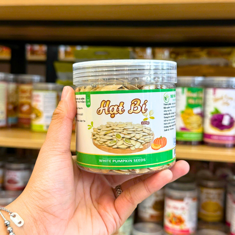 Hạt Bí Trắng Đặc Biệt Mini 200g Hộp Pet