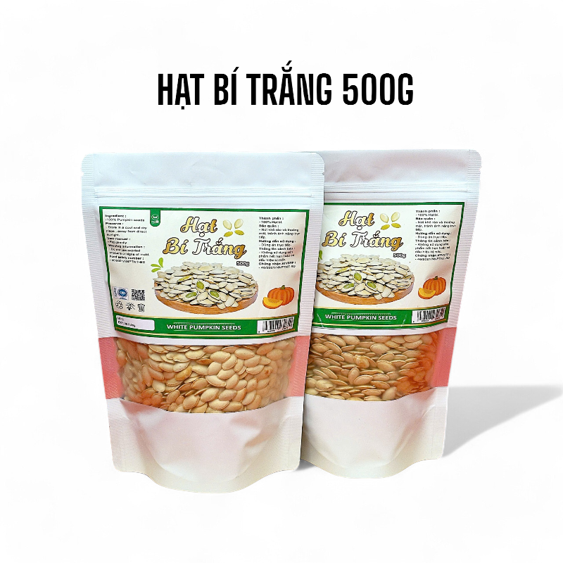 Hạt Bí Trắng Túi Zip 500g