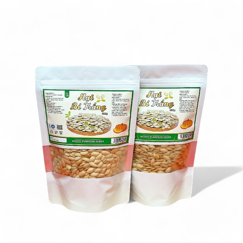 Hạt Bí Trắng Túi Zip 500g phù hợp để tham khảo khi chọn hạt dinh dưỡng