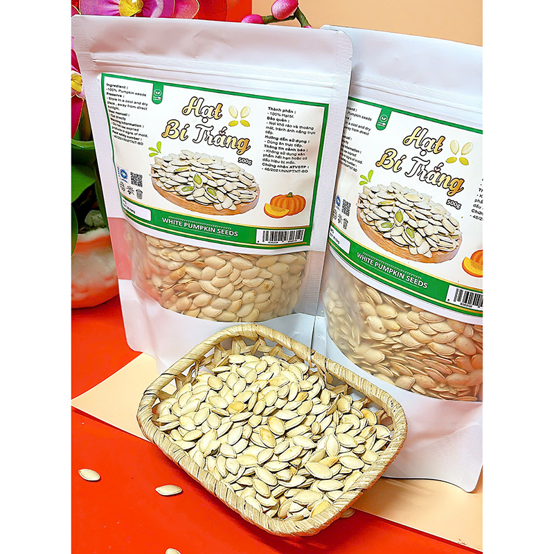 Hạt Bí Trắng Túi Zip 500g