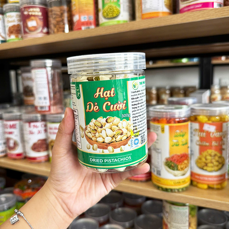Mặt trước hũ PET 300g, dễ nhận diện sản phẩm