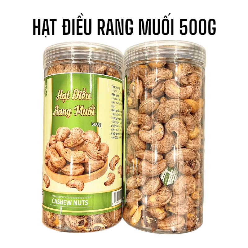 Hình ảnh tổng thể hộp 500g mặt trước và hạt bên trong