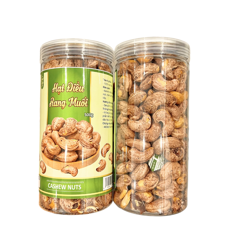 Hạt Điều Cồ A Rang Muối Nguyên Hạt Vỏ Lụa (Loại xuất khẩu) 500g Hộp – một lựa chọn đáng tham khảo trong Trái cây sấy, hạt khô dinh dưỡng