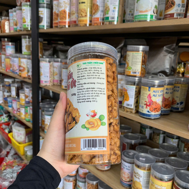 Thông tin thành phần và khối lượng in trên nhãn sau