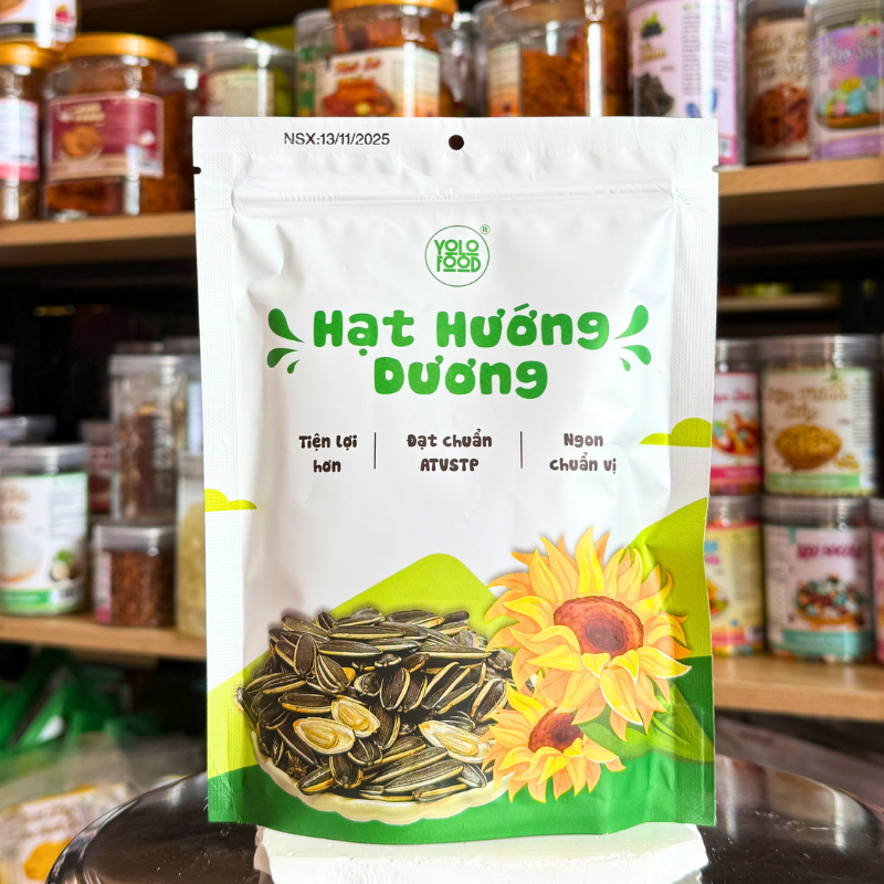 Mặt trước bao bì túi hạt hướng dương