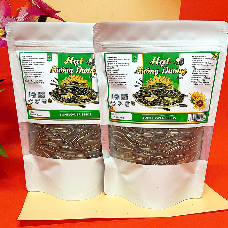 Hạt Hướng Dương Túi Zip Trắng Sữa 350g