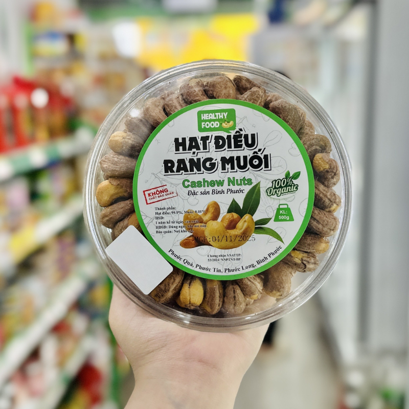 Hạt Điều Rang Muối Xếp Hoa 500g Bình Phước