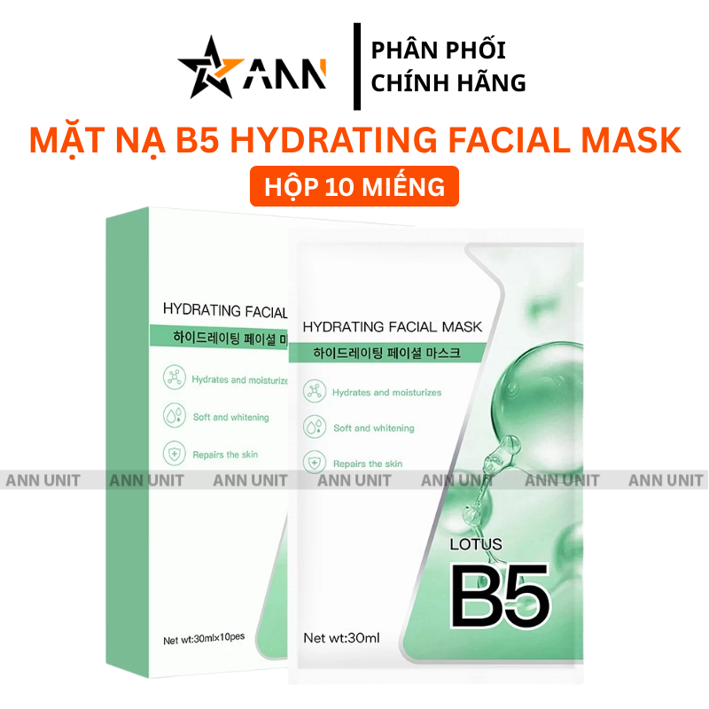 Hộp và một gói lẻ đồng bộ tông xanh trắng, ghi 30ml