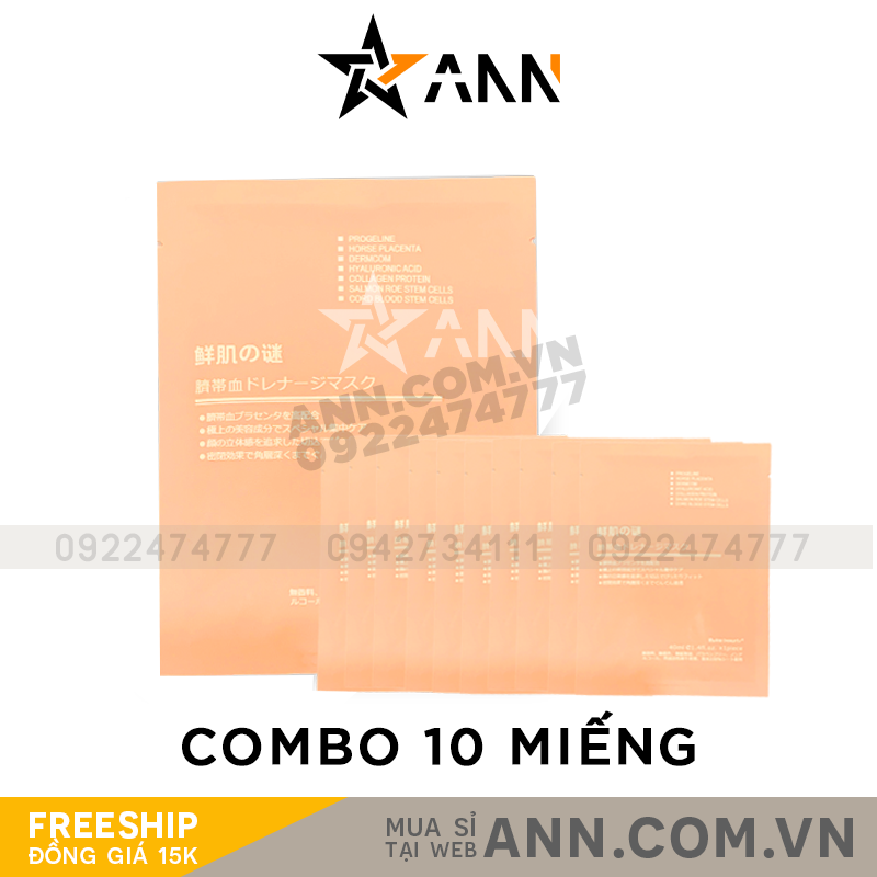 Hình ảnh bộ 10 miếng mặt nạ màu hồng